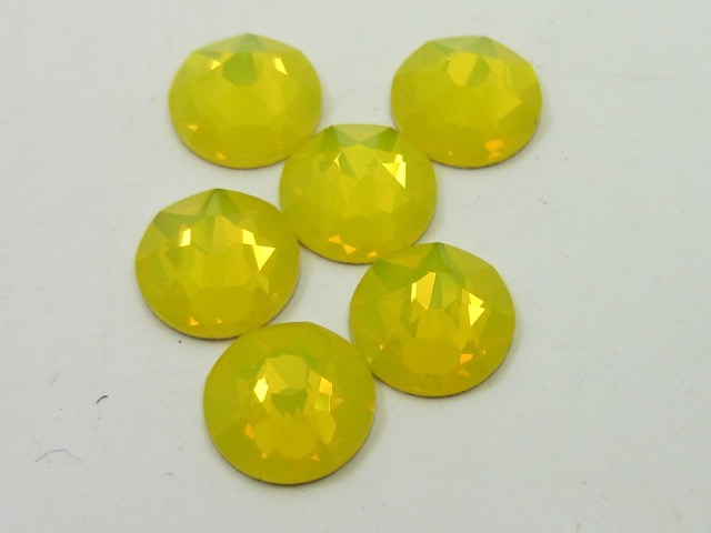 18 pcs. 34ss YELLOW OPAL FLATBACK European Rhinestones